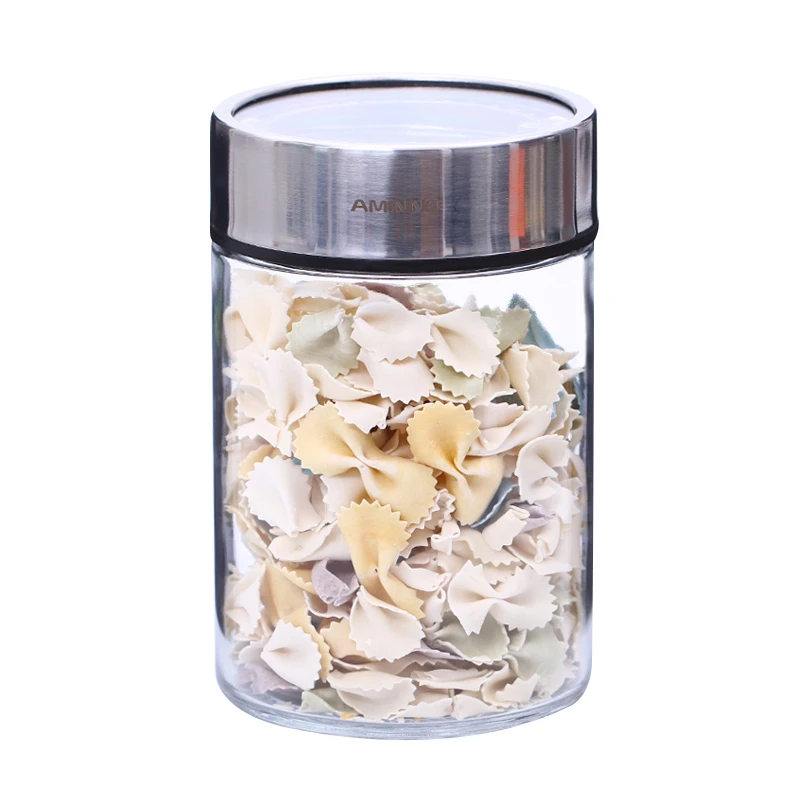 AMINNO Стеклянная банка для хранения продуктов в стеклянной бутылке 1.25л. Контейнер