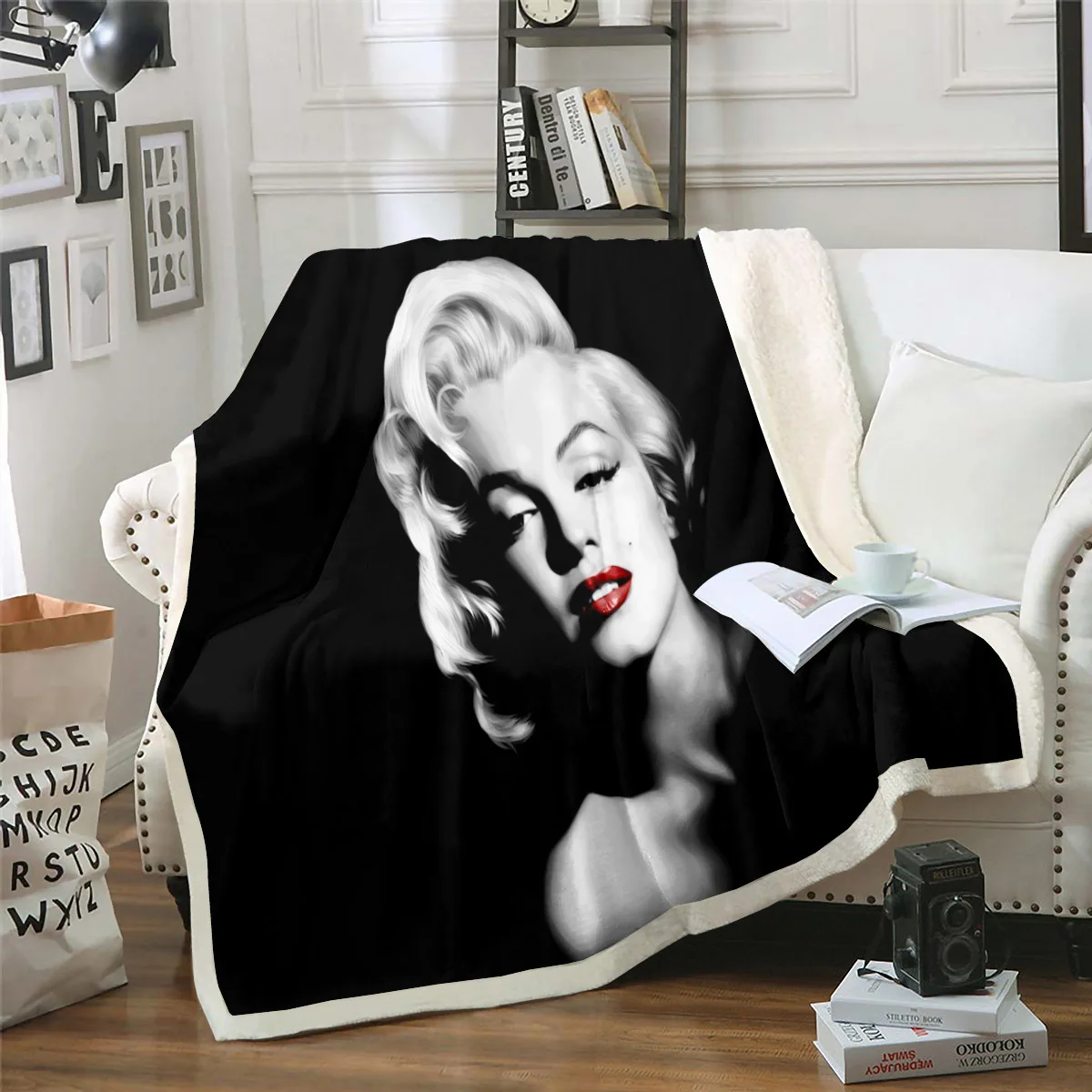 

Одеяло Marilyn Monroe с 3D принтом для кровати, дивана, пешего туризма, пикника, плотное модное одеяло, украшения на заказ для детей и взрослых