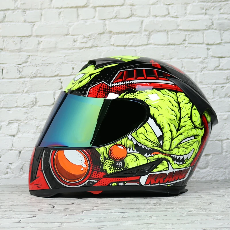 Полнолицевой мотоциклетный шлем capacete Профессиональный гоночный шлем каска точка Радужный оттенок мотоциклетный кросс-кантри тур - Цвет: 222