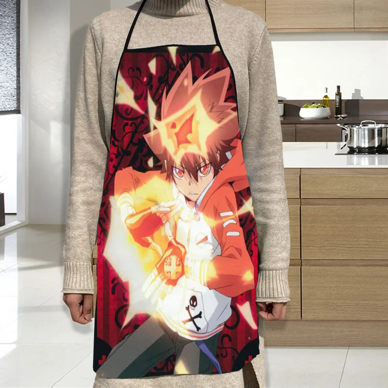 Хитман Реборн! Фартук из ткани Оксфорд водонепроницаемый кухонный фартук для