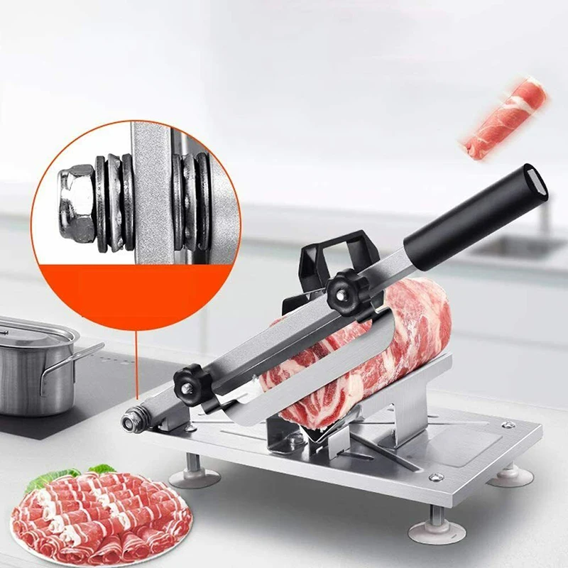 

Stainless Steel Manual Frozens Meats Slicer Mutton Ham Beef Cutter Cutting Machine Kitchen Supplies DRSA889
