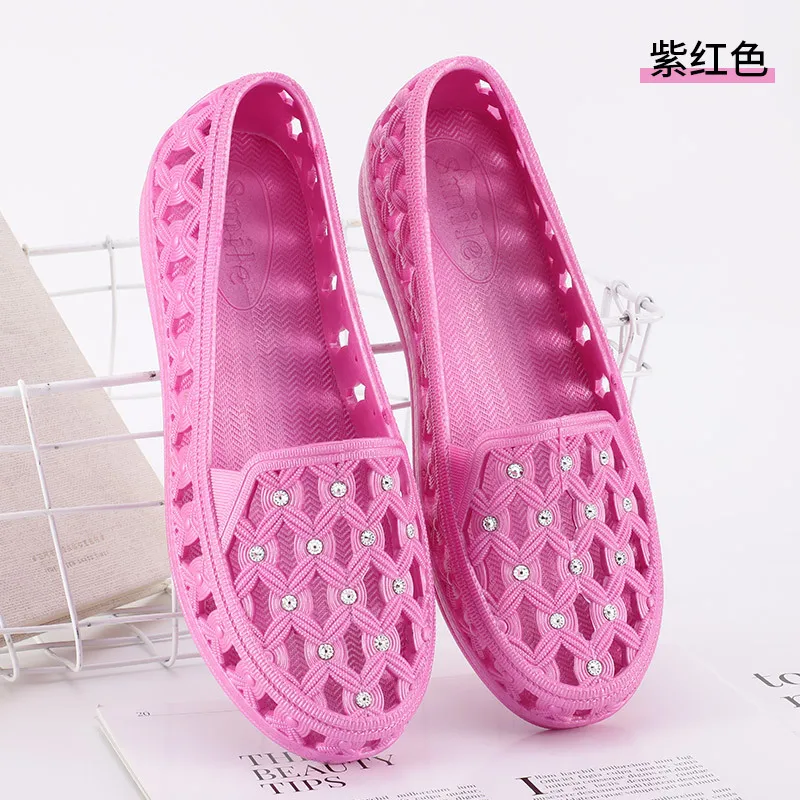 

Summer Dongdong shoes women's bag shoes women's beach shoes flat bottom breathable plastic women's sandals outdoor thick bottom