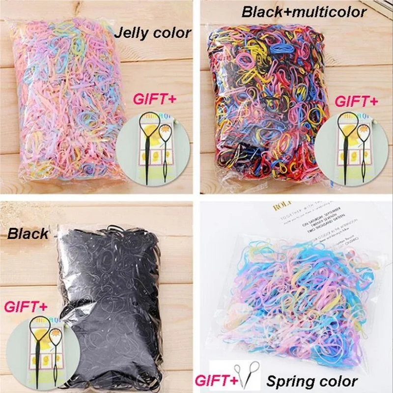 1000 шт Детские резинки для волос haar аксессуары женщин Галстуки повязки Корейский