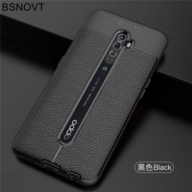 for oppo reno 2 case soft silicone luxury leather shockproof anti knock 6 5 inch back case for oppo reno 2 cover for oppo reno2 free global shipping