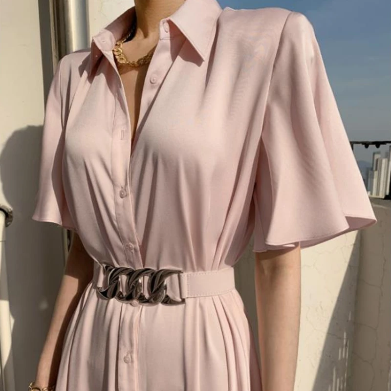 Элегантные офисные туфли черного цвета платье рубашка женская летняя