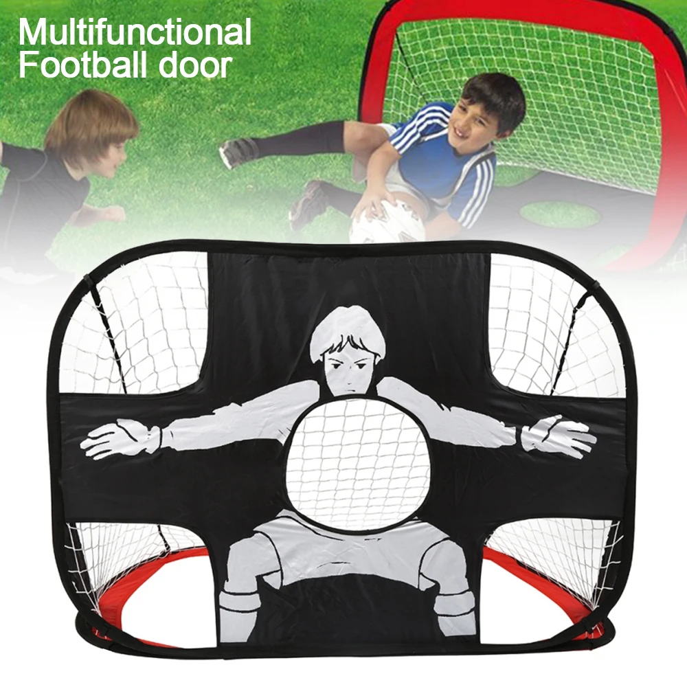 Foldable 2 In 1 Children Football Gate Net Outdoor Sports Toys Goal Door Set for Backyard Indoor Toy Soccer Equipment | Спорт и