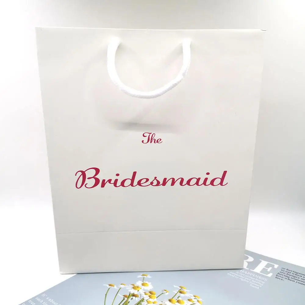 Новинка 6 шт. большие бумажные сумки для свадебной вечеринки подарочные подружки