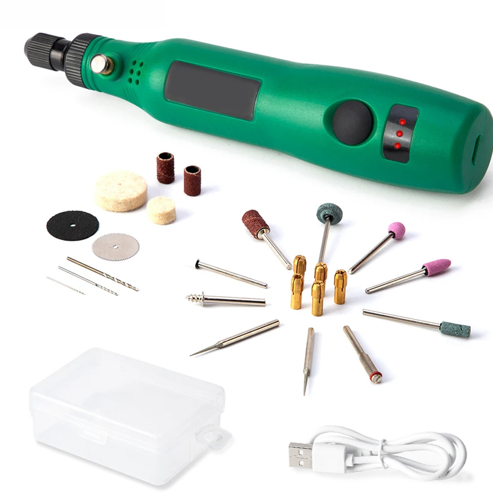 

26PCS Cordless Rotary Tool Mini Electric Rotary Multi-Tool Kit Electric Grinder for Polishing Cleaning Engraving Accessory