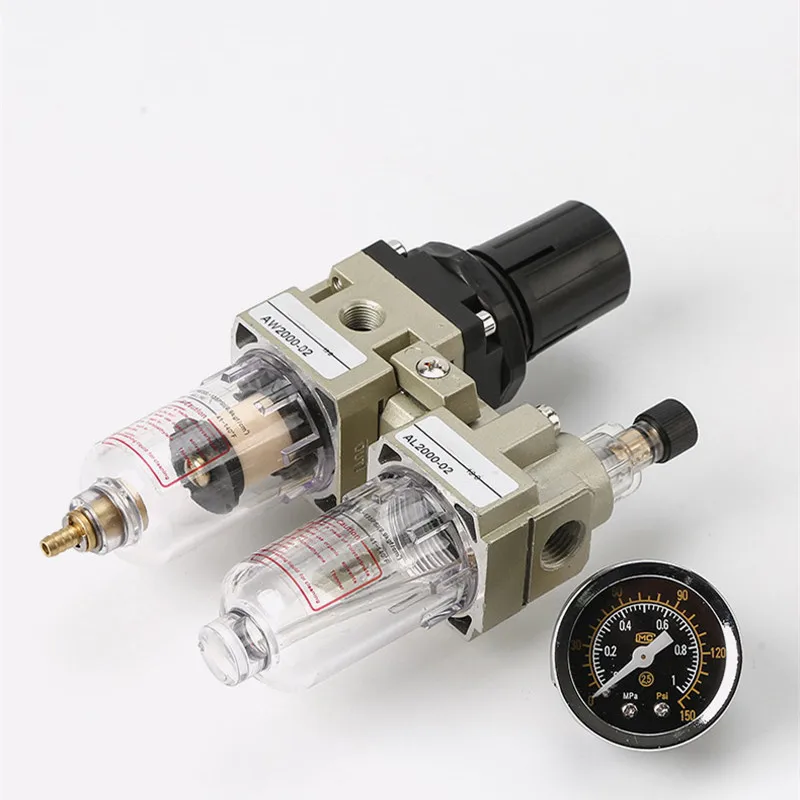 150Psi Manual Drainage Supply Air Pump Compressor Oil Filter Regulator Pneumatic Water Separator Two-piece AC2010-02 | Обустройство