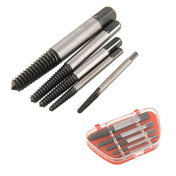 

5Pcs Screw Extractor Kit Double Side Drill Out Damaged Screw Extractor Out Remover Handymen Broken Bolt Stud Removal Supplies