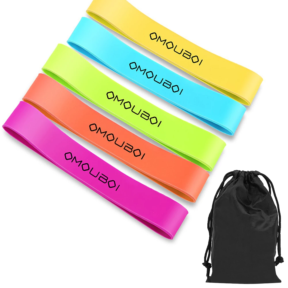 5 PCS Resistance Bands Set Pure Silica Gel Exercise Strength Trainer Workout Fitness Equipment for Home Gym | Спорт и развлечения