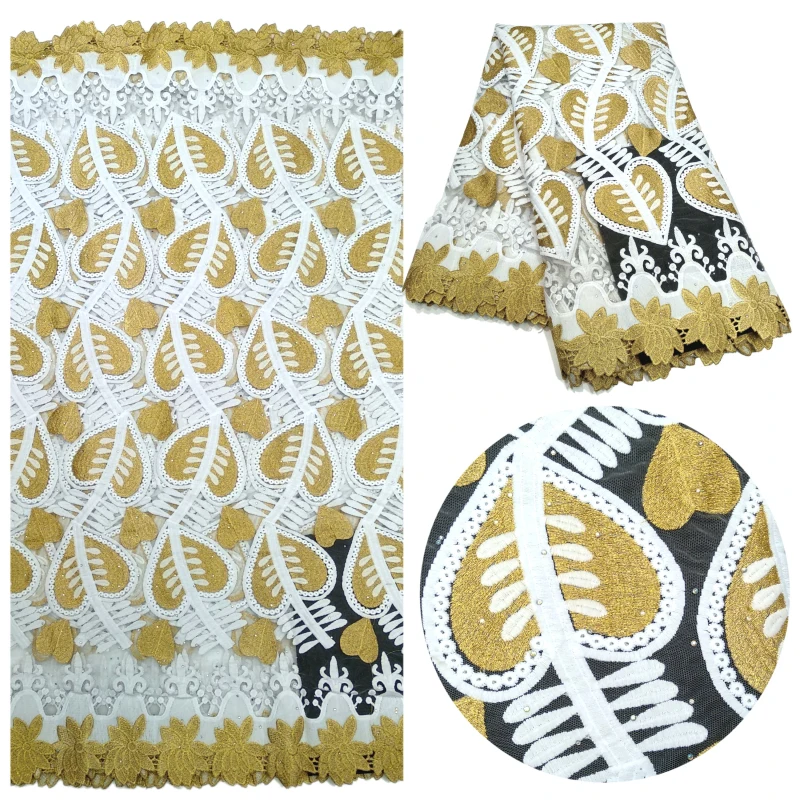 

Wholesale African Lace Fabric Hot Selling French Net Lace Fabric High Quality Nigerian Lace Fabric For Party With Stones 1344