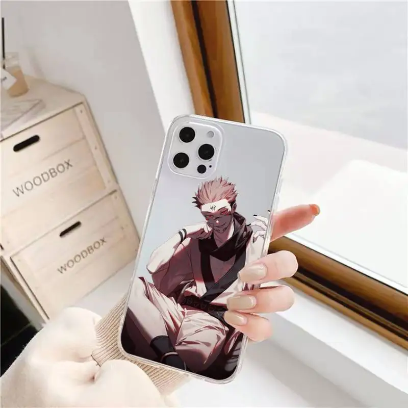 

Jujutsu Kaisen Sukuna anime Phone Case For iphone 12 11 8 7 6s 6 5 5s 5c se plus mini x xs xr pro max Transparent soft