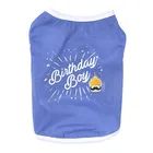 Pet Одежда с принтом в виде собак Щенок для домашних животных с днем рождения, жилет с принтом и надписью, костюм красивая одежда для собак для маленьких собак, рубашка с рисунком кошка жилет верхняя одежда