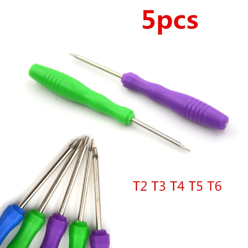 

5pcs/Set T2 T3 T4 T5 T6 Security Screwdriver Tamperproof Hole Repairing Opening Tool Screw Driver Torx