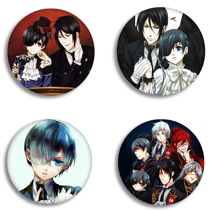 Брошь в виде черного Батлера из аниме значок косплея аксессуары для одежды