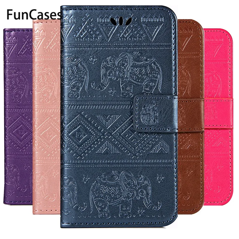 Откидной Чехол подставка с изображением слона для Samsung Galaxy S10e S10 S9 S8 S7 S6 Edge S5 S4 S3 J4