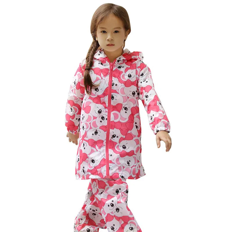 

Hiking Waterproof Raincoat Jacket Set Travel Hiking Plastic Raincoat Survival Outdoor Thick Regenjacke Child Rain Coat OO50YY