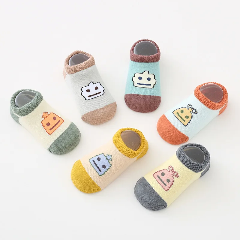 

Baby Floor Newborn Socks Winter Cute Cartoon Three-dimensional Bear Combed Cotton Terry Thickened Baby Socks Children Socks