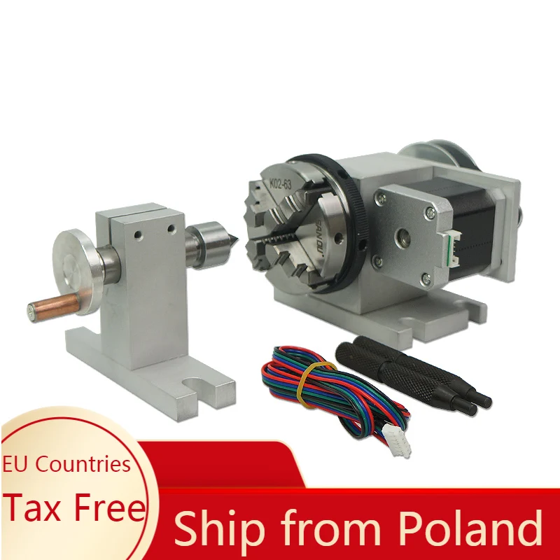 Центр высотой 54 мм CNC 4th поворотные оси бабки MT2 65 4 нижними зажимами Нема 17