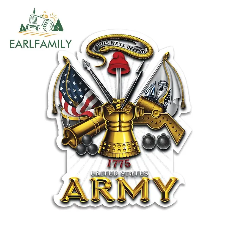 EARLFAMILY с принтом USA Army Honor Наклейка Виниловые отражающие для машины стены стикеры