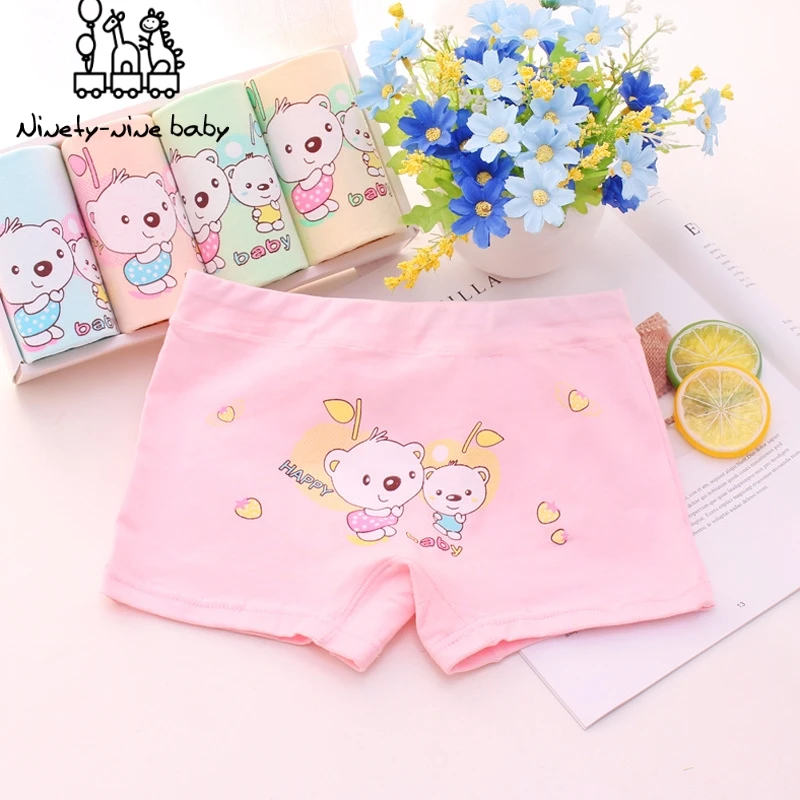 5 шт./Лот хлопковые трусы-боксеры для девочек | Детская одежда и обувь