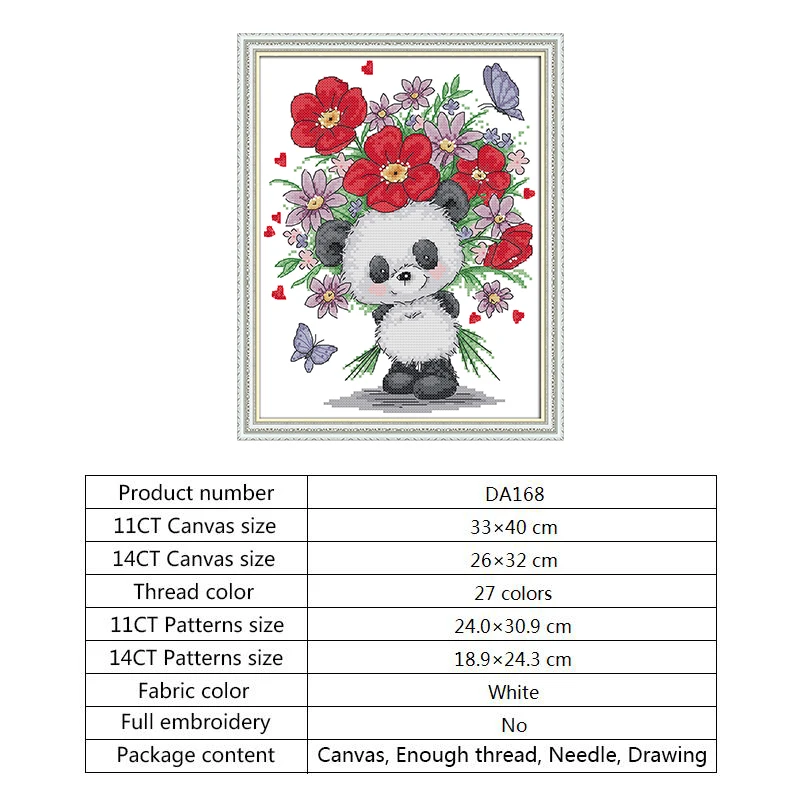 Набор с вышитыми цветами медведя домашний декор набор из хлопковой нити для