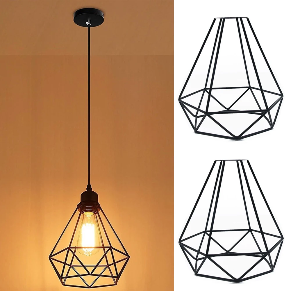 1 шт. Винтаж железная лампа гвардии зажим лампы клетка абажур потолочная