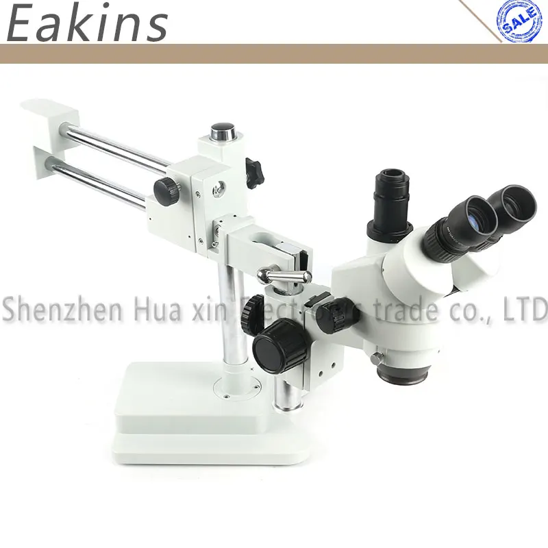 double boom stand 3 5x 90x zoom simul focal stereo trinocular microscope 14mp hdmi vga electronic digital video camera free global shipping