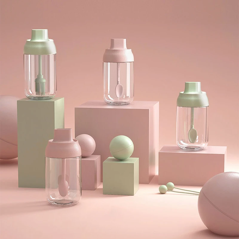 

BEEMAN 250 мл стеклянная зеркальная кухонная фотобутылка, ложка для перца, банка для приправ, щетка для масла, контейнер для хранения меда и пищи