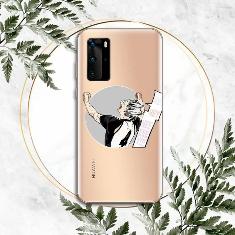 

HAIKYUU!! School badge style Phone Case Clear Transparent for huawei honor P 40 30 20 lite Pro 10 i 8 9 x p smart 2019