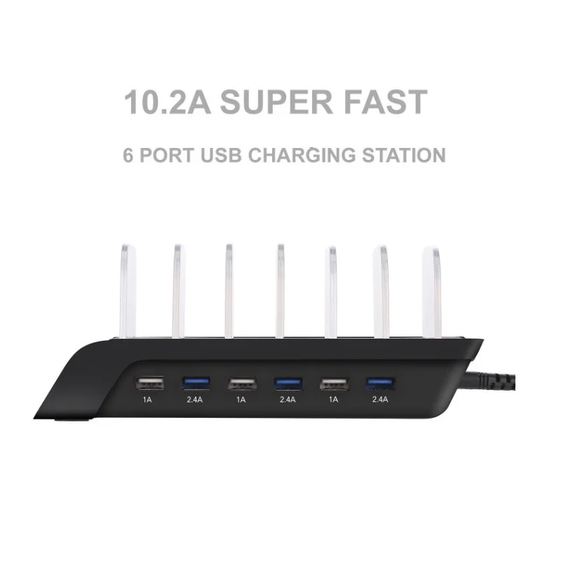 Новая Универсальная съемная зарядная станция с 6 портами USB подставка для