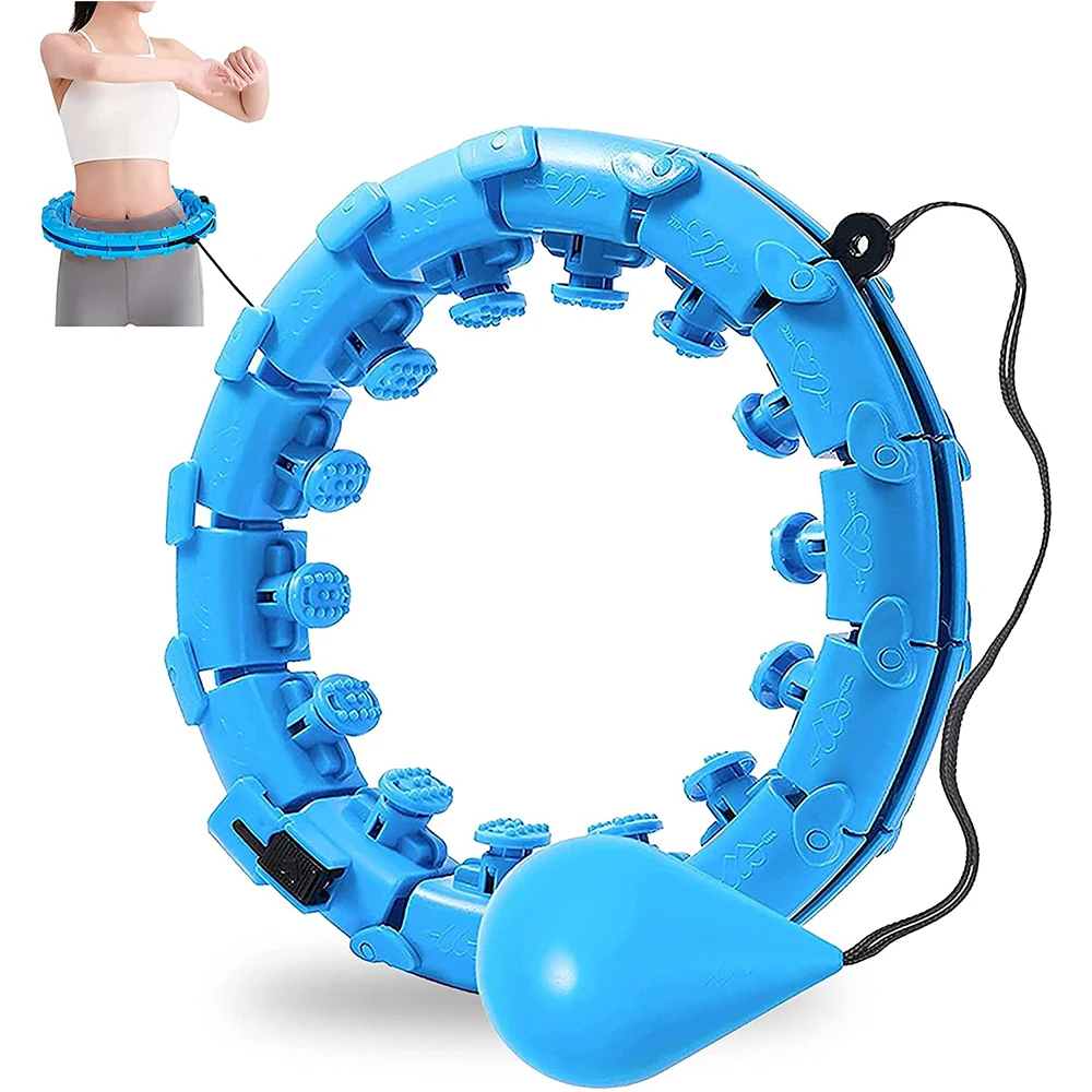 

28 Section Smart Weighted Sport Hoops Abdominal Thin Waist Exercise Detachable Hoop Massage Fitness Circles Training Weight Loss