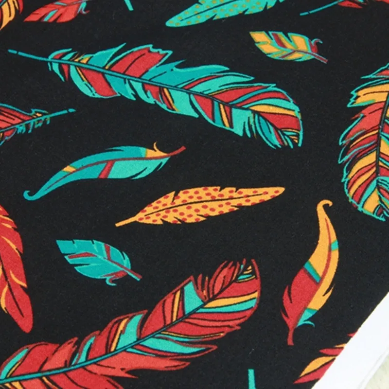 Полосатый 100% хлопок ткань с принтом в виде перьев Северной Европы одеяла ручной