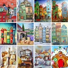 GATYZTORY краска по номерам DIY абстрактная масляная краска для раскрашивания по номерам на холсте Пейзаж Безрамная Цифровая ручная роспись ing Декор