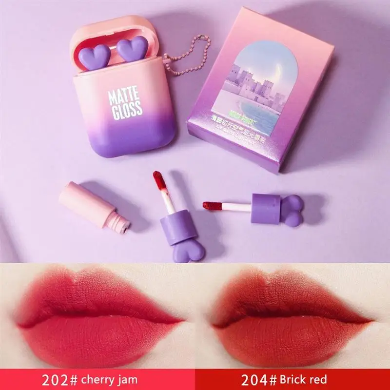 2 шт./компл. блеск для губ Матовая жидкая помада водостойкий стойкий увлажняющий