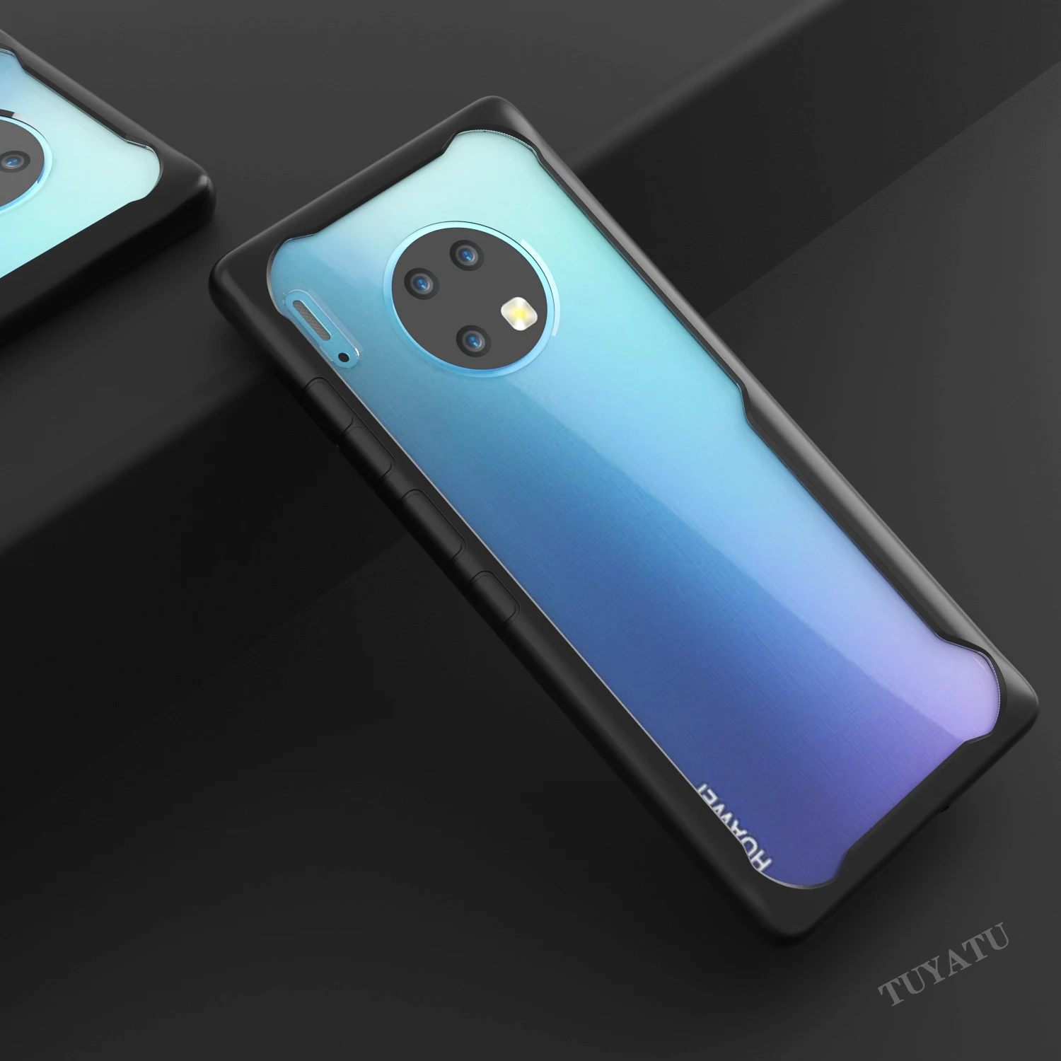 

for huawei mate 30 pro Transparent Cover Luxury Silicone Hard Acrylic Back Shockproof Armor Case