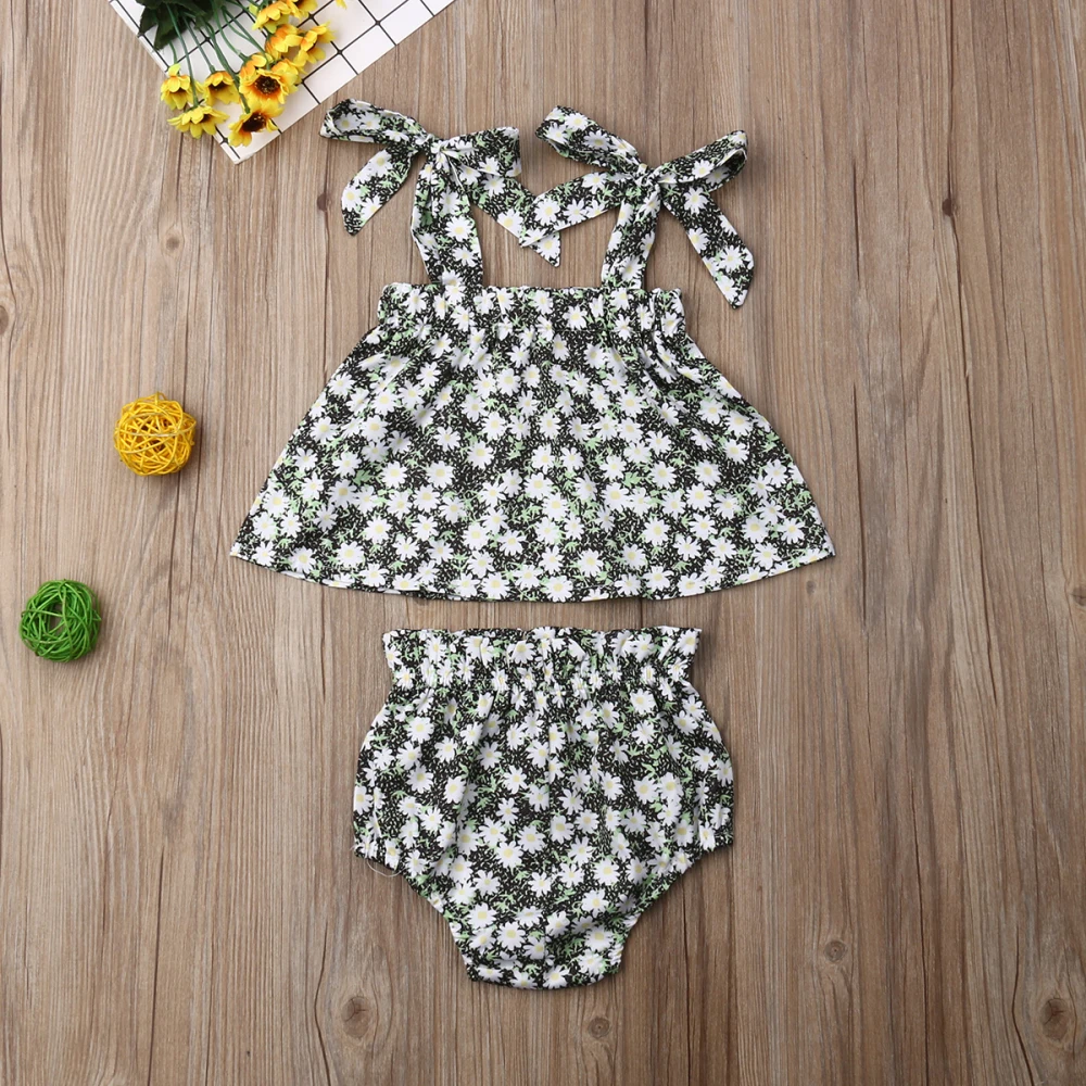 Детская летняя одежда 2019 для маленьких девочек платье без рукавов на бретельках