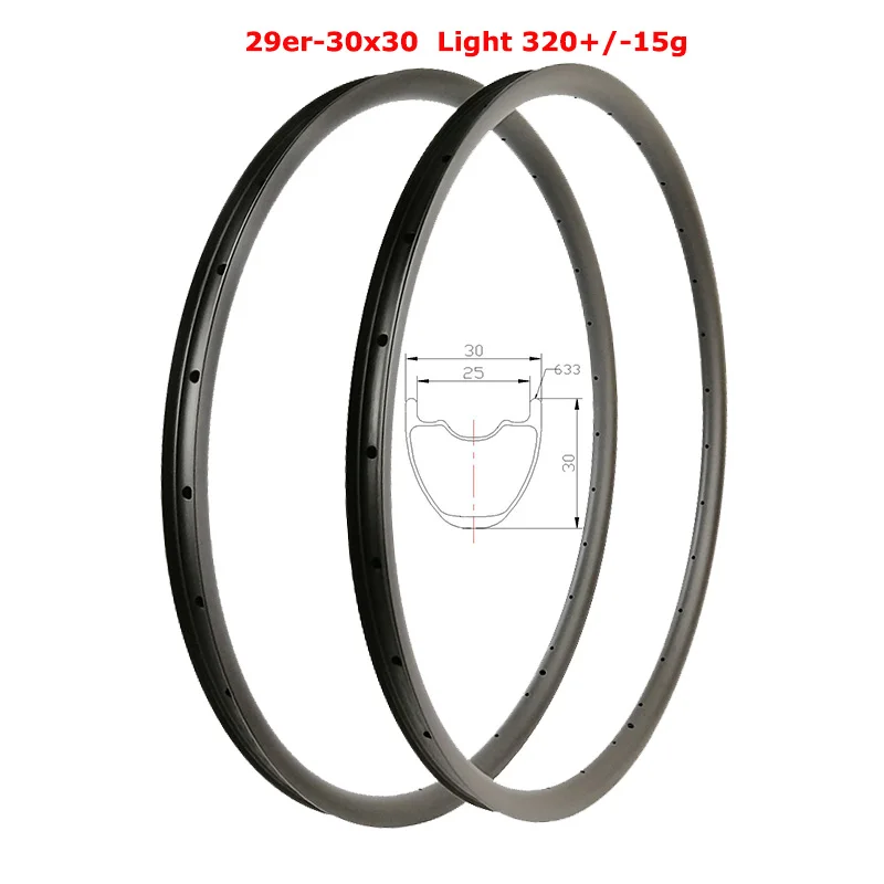 В наличисветильник кие карбоновые диски 320g 29er MTB XC 30 мм высота ширина T800 UD Mate Gloss