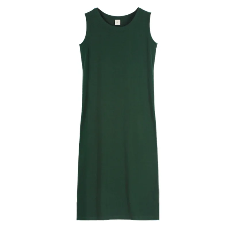 

Loose sleeveless dress female 2021 new temperament Korean version was thin mid-length outer wear vest skirt base skirt 2106