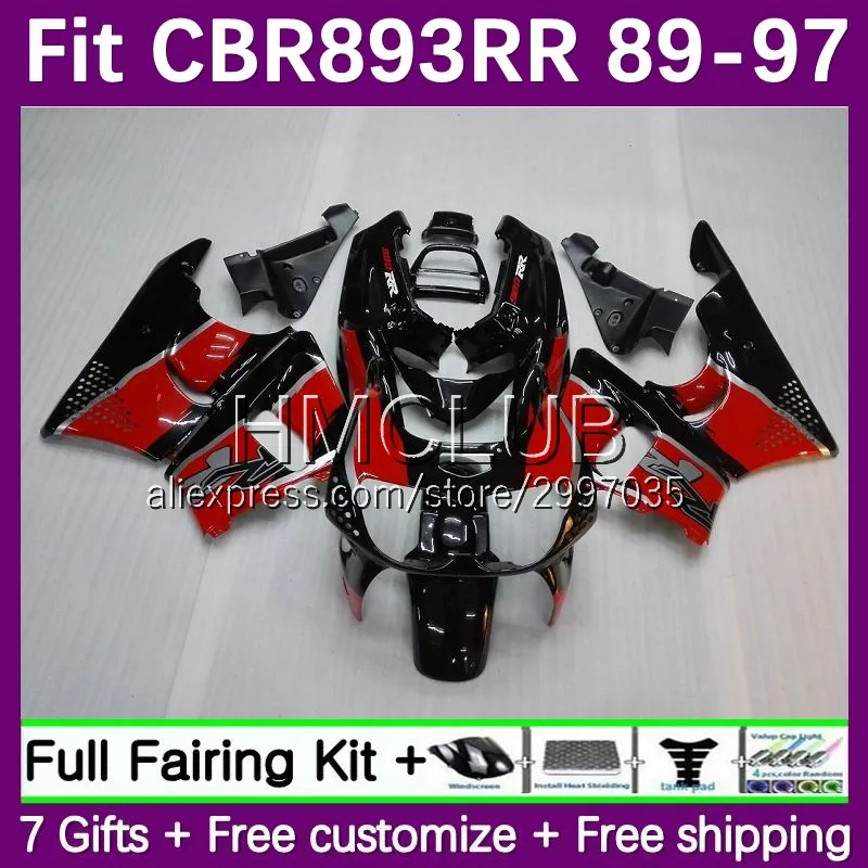 

Body For HONDA CBR 893 893RR CBR893 CBR900 RR 89 90 91 92 93 44No.10 CBR900RR CBR893RR 1994 1995 1996 1997 red stock Fairing
