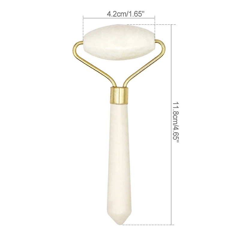 Массажный ролик для лица нефритовый каменный массажер глаз и шеи тонкий лифтинг