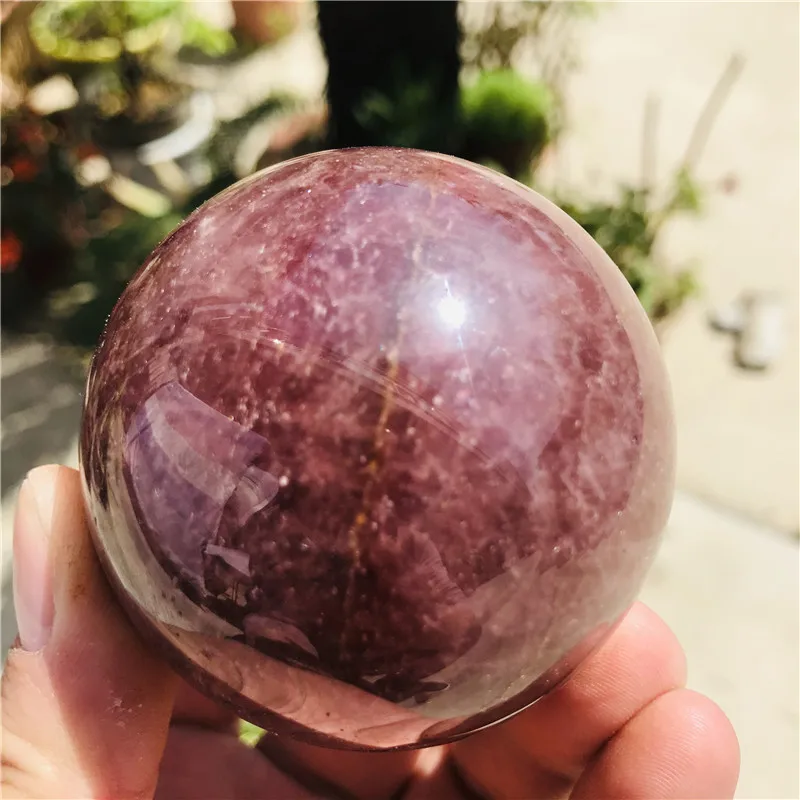 

6-6,5 см красивый натуральный клубничный хрустальный шар ручная полировка в подарок натуральный кристалл рейки