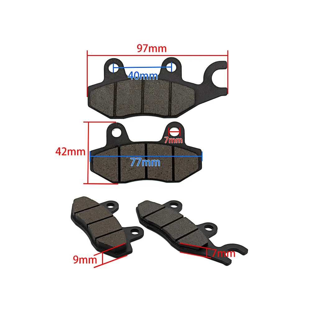 Передние и задние тормозные колодки для мотоцикла Yamaha YFM 700R YFM700R Raptor 700 2006-2015 YXR450