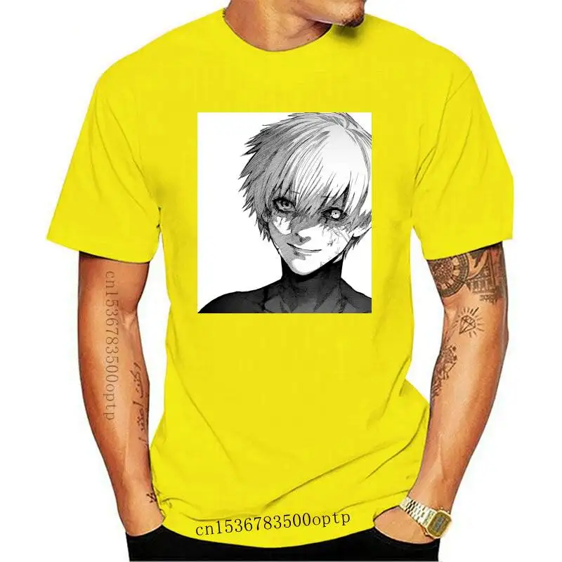 

New 2021 Summer T Shirt Ken Kaneki T-shirt Cotton Tokyo Ghoul Ofertas Men Cotton Tshirt Anime Tees Harajuku Streetwear