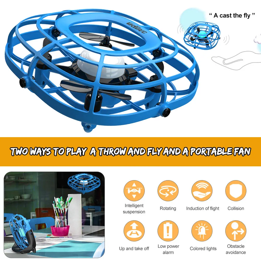 

Mini UFO Drone Anti-collision Flying Helicopter Magic Hand UFO Ball Aircraft Sensing Induction Drone Kid Electric Electronic Toy