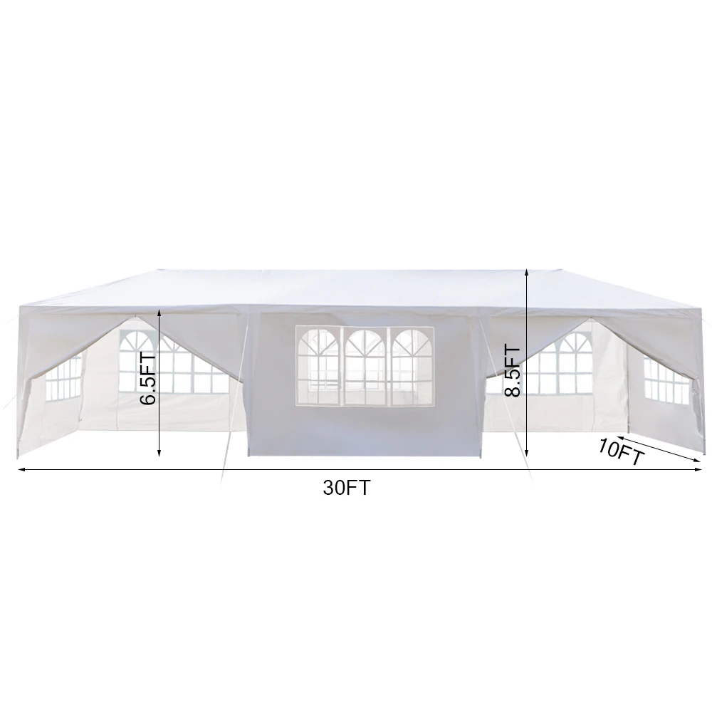 SKU37527211-tienda de campa&ntilde;a de 3x9m con ocho lados, dos puertas, para fiestas, bodas, jard&iacute;n, impermeable, para eventos-2