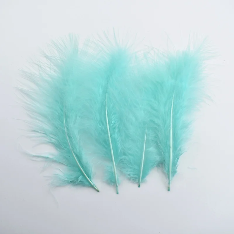 Mint Green 20 шт/партия Перья Марабу индейки перо Белый фазан перья для ремесла перья для изготовления ювелирных изделий Свадебные Перья плащи - Цвет: Mint Green