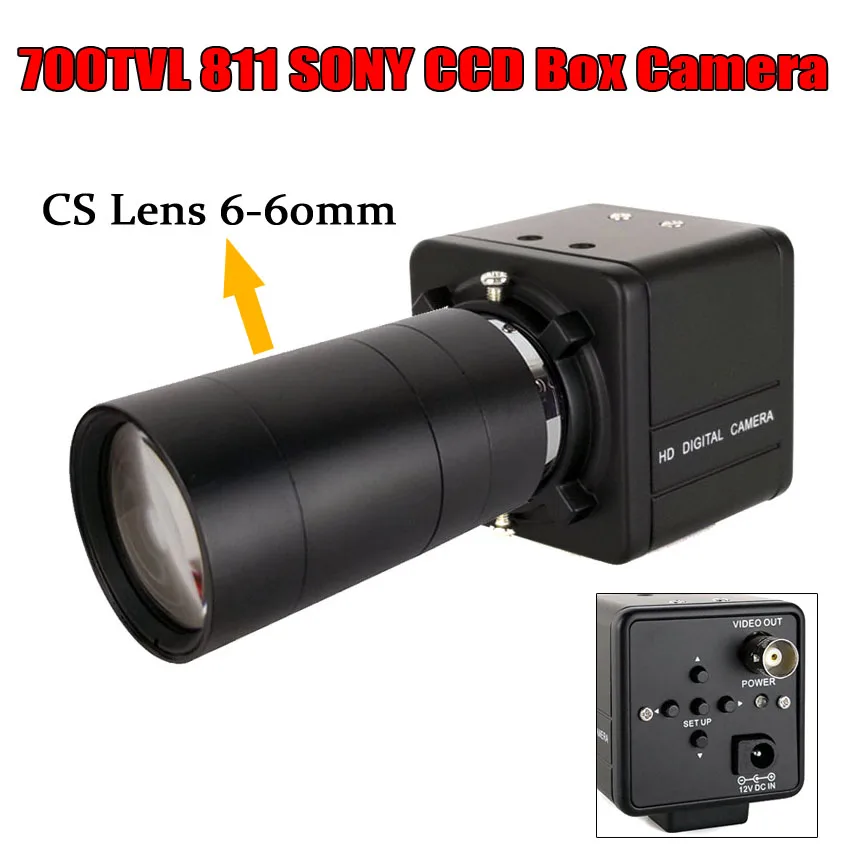 1/3 дюймовая 700TVL CCD SONY Ef4140 Box камера с объективом CS 2 8-12 мм 6-60 Ручная фокусировка