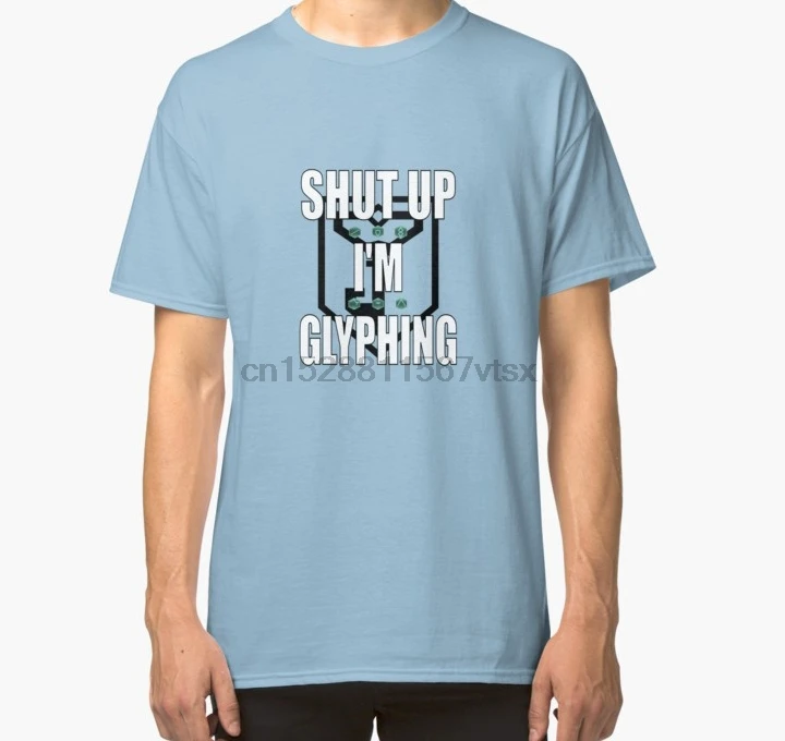 Мужская футболка с коротким рукавом для входа Shut Up Im Glyphing Классическая